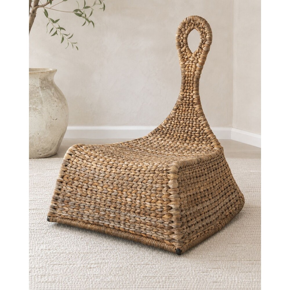 Vintage IKEA Gullholmen Rocking Chair Woven Banana Leaf Rattan Boho Lounge